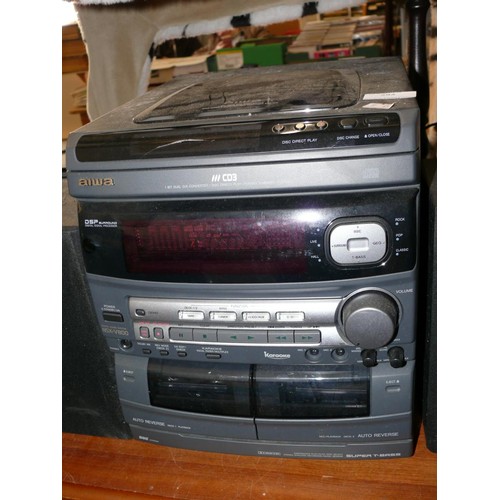 295 - AIWA DIGITAL AUDIO SYSTEM NSX-V800 WITH 3 CD CHANGER, TWIN CASSETTE PLAYER AND TUNER