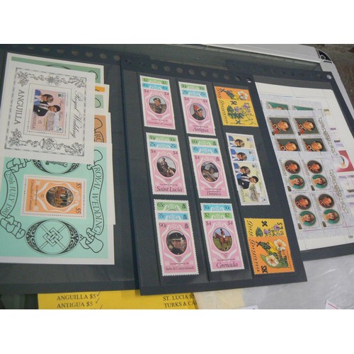 59 - Postage stamps to commemorate the Royal Wedding of Prince Charles and Princess Diana.
The British Co... 