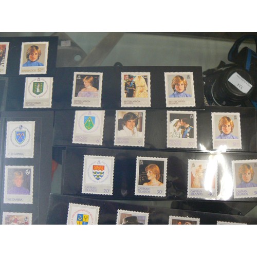 60 - Postage stamps from Commonwealth Countries celebrating the 21st birthday of Princess Diana.