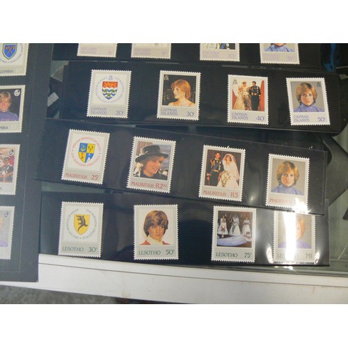 60 - Postage stamps from Commonwealth Countries celebrating the 21st birthday of Princess Diana.