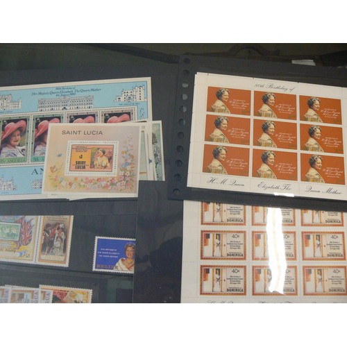 62 - Postage stamps to commemorate the 80th birthday of H.M. The Queen Mother (1980). Including souvenir ... 