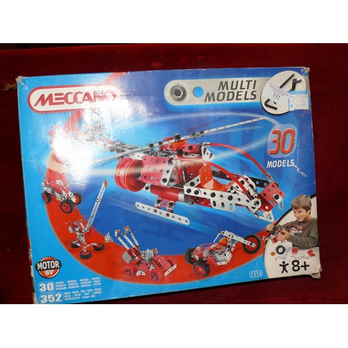 68 - MECCANO -  MULTI MODELS, AGED 8+, CONTENTS UNCHECKED