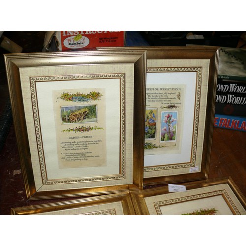 158 - SET OF 4 FRAMED AND GLAZED POEMS