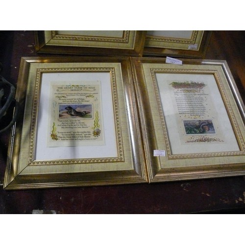 158 - SET OF 4 FRAMED AND GLAZED POEMS