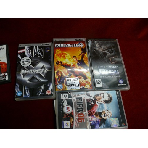 75 - SELECTION OF SONY PSP GAMES AND MOVIES TO INCLUDE PETER JACKSON'S KING KONG, FIFA, HARRY POTTER, XME... 