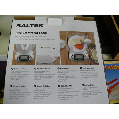 100 - NEW BOXED SALTER KITCHEN SCALES