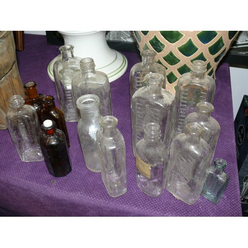 120 - NICE COLLECTION OF VINTAGE GLASS BOTTLES