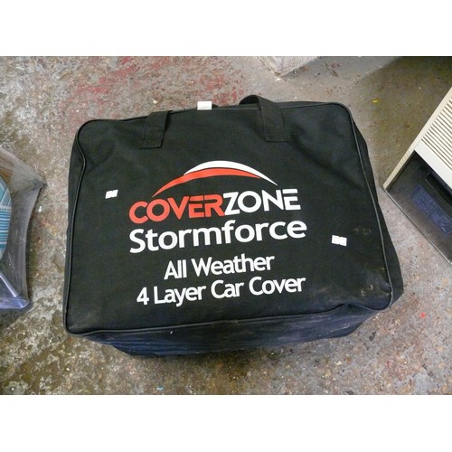 148 - COVERZONE STORMFORCE ALL WEATHER 4 LAYER CAR COVER IN CARRY CASE