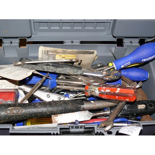 176 - TUFF STUFF TOOL BOX WITH CONTENTS OF TOOLS