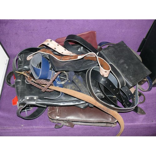 194 - SELECTION OF BAGS, BELTS AND GLOVES