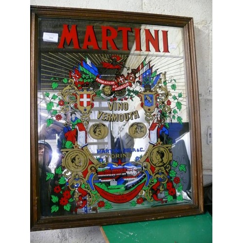 204 - FRAMED MARTINI WALL MIRROR