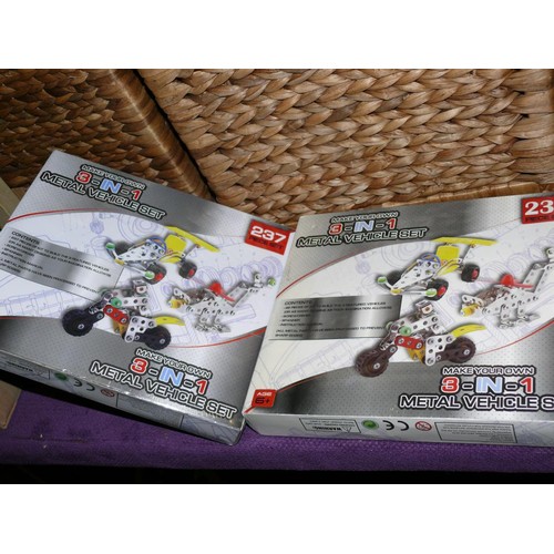 219 - 2 SEALED BOXES OF MAKE YOUR OWN 3 IN 1 METAL VEHICLE SETS