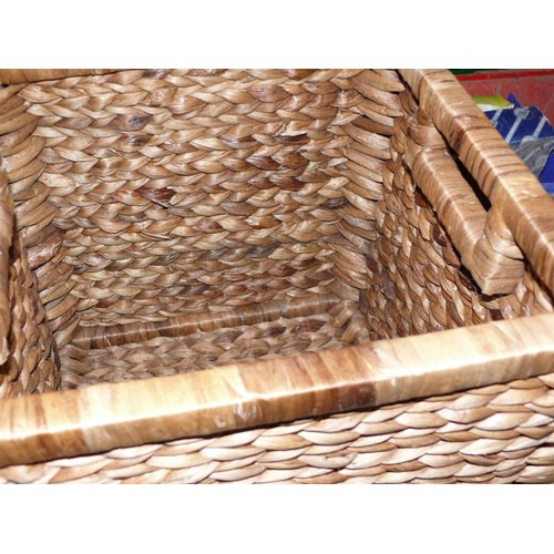 221 - 2 WOVEN SEAGRASS STORAGE BOXES