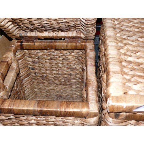 221 - 2 WOVEN SEAGRASS STORAGE BOXES