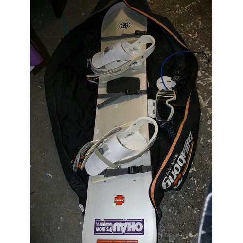 223 - SIMS SNOWBOARD IN BLACK FABRIC BAG