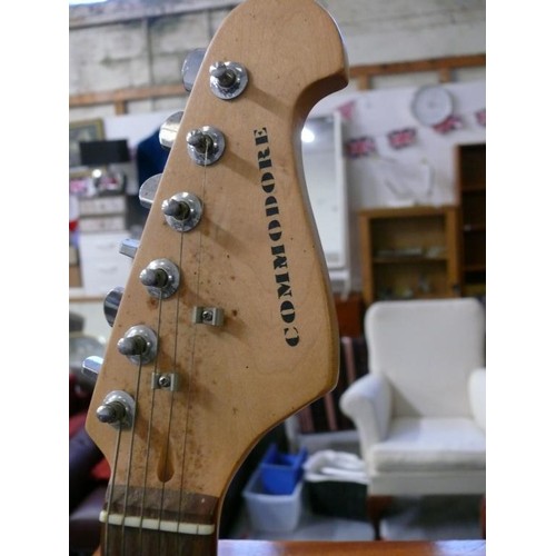 391 - COMMODORE RED STRATOCASTER ELECTRIC GUITAR