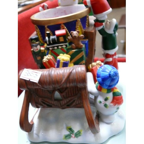 75 - LARGE CHRISTMAS SANTA SLEIGH WAX MELT ORNAMENT WITH BOX