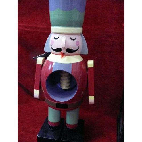 87 - A CHRISTMAS NUTCRACKER PLUS COLLECTION OF CHRISTMAS CANDLE ORNAMENTS