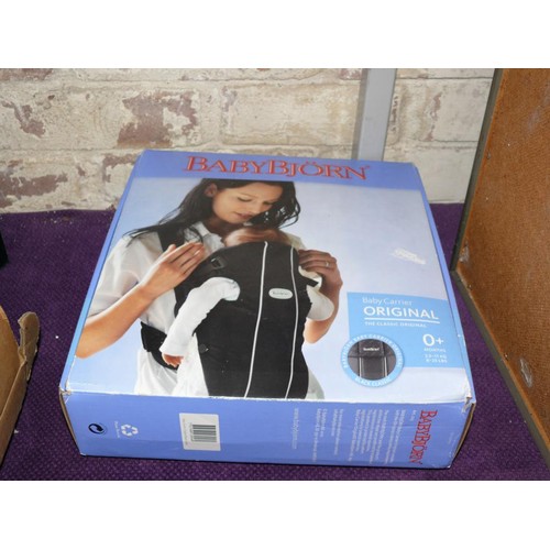 167 - BRAND NEW SNUGGLE BLANKET AND BABY BJORN BABY CARRIER