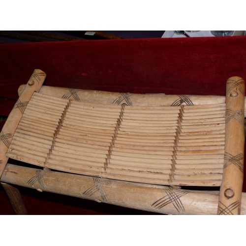 174 - VINTAGE BAMBOO STOOL