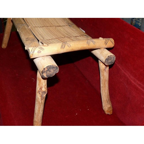 174 - VINTAGE BAMBOO STOOL