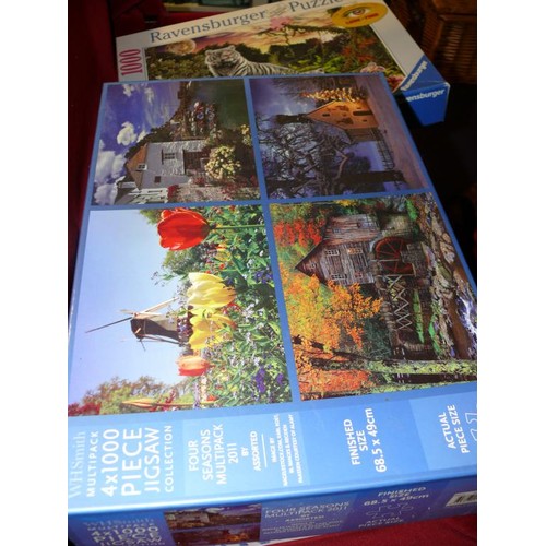 183 - 4 X 1000 PIECE JIGSAWS