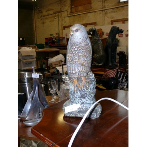 214 - CONCRETE GARDEN STATUE OF A BIRD OF PREY