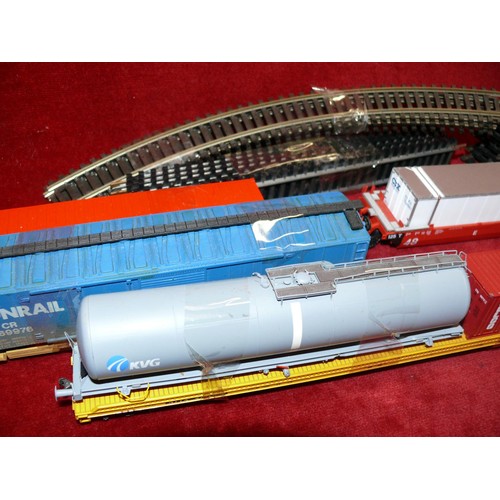 357 - USA diesel freight engine (runs), plus large amount of rolling stock, some for spares and track. Mod... 