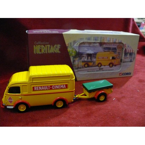 372D - Corgi French Heritage Collection limited edition Renault Cinema van, 1:43 scale model in box. Renaul... 