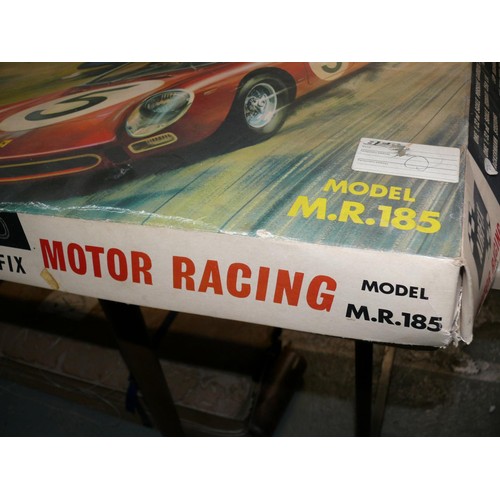 373 - Vintage Airfix GT motor racing set in box, SPARES BUT NO CARS. With track, power controllers, barrie... 