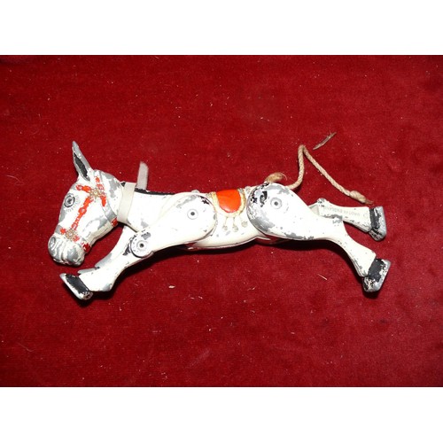 377 - 1950's tinplate Muffin the Mule toy by Moko Lesney, Playworn condition with wear to paint and no str... 