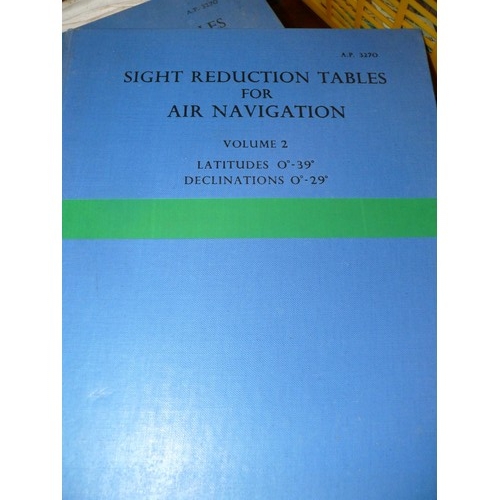 393 - Vintage sight reduction table books, 1x for marine navigation (US Naval office), 2x for air navigati... 