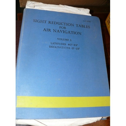 393 - Vintage sight reduction table books, 1x for marine navigation (US Naval office), 2x for air navigati... 