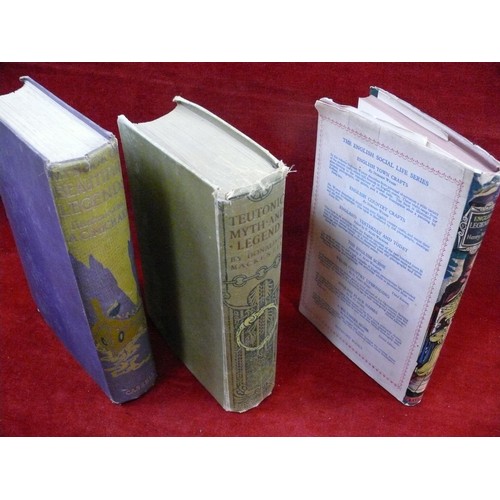 50 - 3x vintage books - 
English Legends by Henry Bett.
Teutonic Myth and Legends by Donald A. Mackenzie.... 