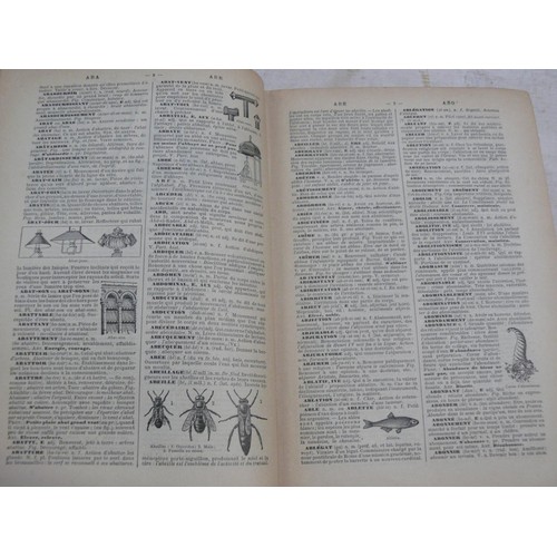 53 - Antique French encyclopedia book - Petit Larousse Illustre - Nouveau Dictionnaire Encyclopedique by ... 