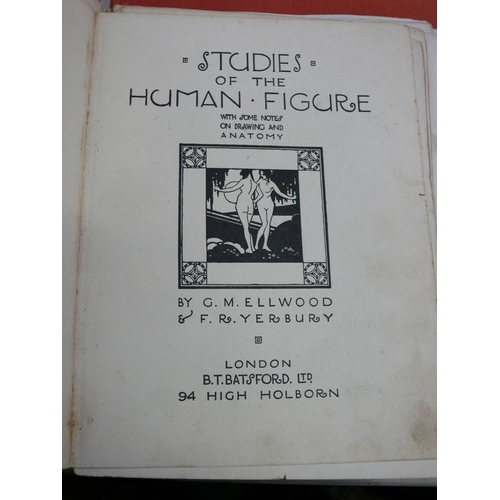 55 - 2x Vintage artist interest books - 

Studies of the human figure by G.M. Ellwood & F.R. Yerbury. Fir... 