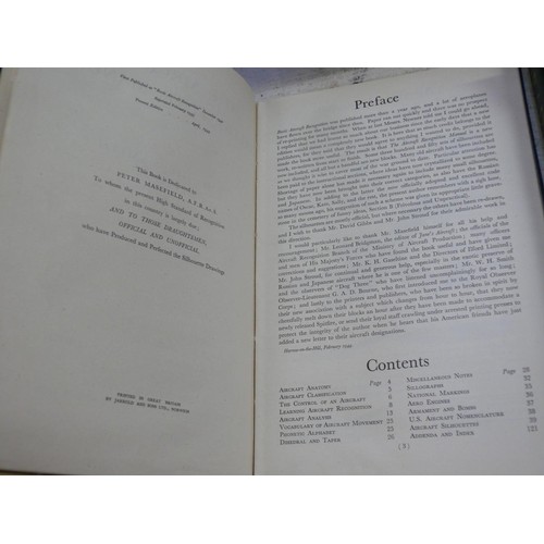 56 - The Aircraft Recognition Manual, by C.H. Gibbs-Smith, Royal Observer Corps. Together with 3 model di... 