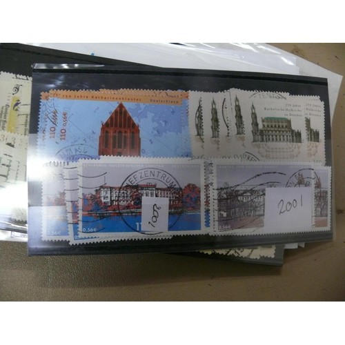 406 - A large quantity of vintage franked German postage stamps - 1997-2010.