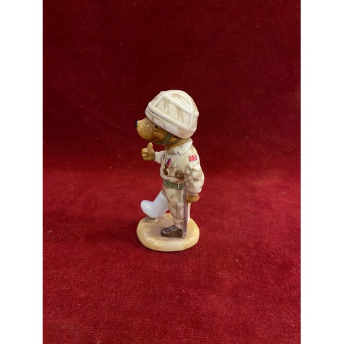 62 - John Beswick help for heroes ceramic bear soldier figurine.