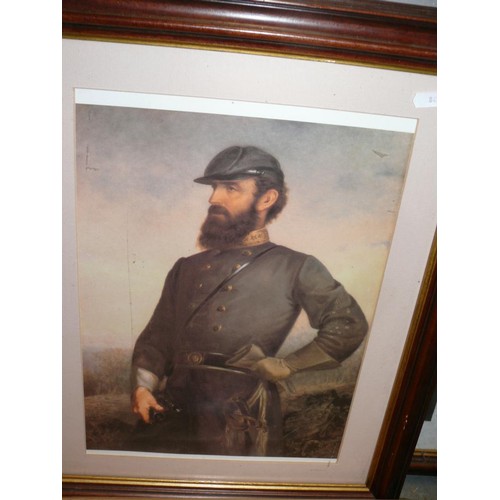 532 - AMERICAN CIVIL WAR INTEREST. A GROUP OF SIX FRAMED PHOTOGRAPHS AND PRINTS OF AMERICAN CIVIL WAR CONF... 