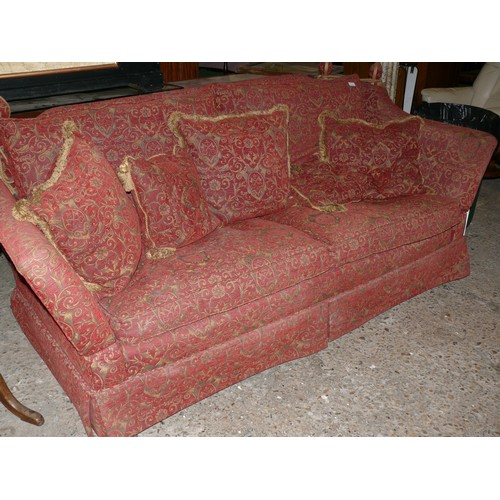 469 - A very good quality Knole style large two seater sofa by Corinth designs, traditionally upholstered ... 