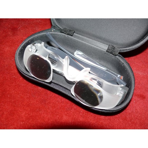 89 - A PAIR OF MAGNIFYING GLASSES IN CASE BY OPTIMA