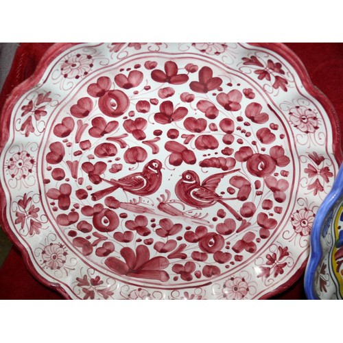 328 - 2 LARGE DECORATIVE SERVING BOWLS