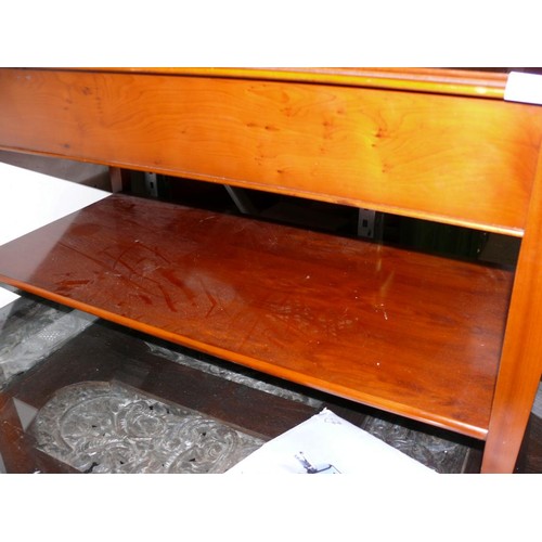 330 - WOODEN COFFEE TABLE WITH INLAID TOP