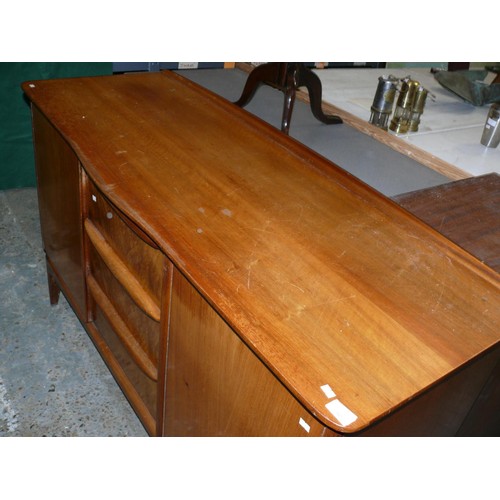 342 - MID CENTURY TEAK AND WALNUT SIDEBOARD