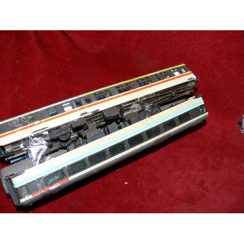 347 - TRAY OF 9 COACHES CONSISTING OF HORNBY, LIMA, BACCHMANN AND TRI-ANG PLUS GOODS VEHICLES AND SPARES