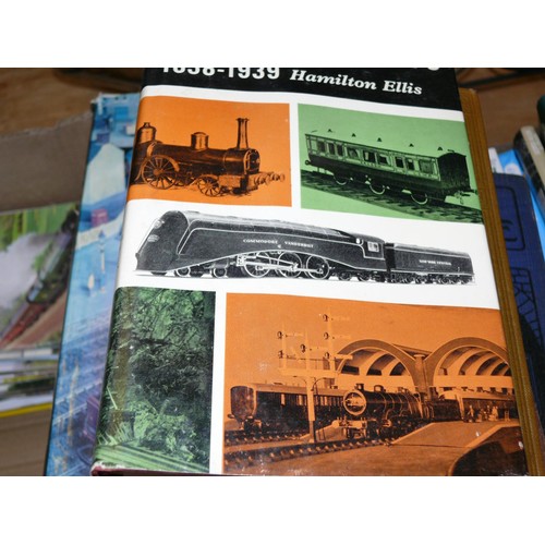 359 - TRAY OF MODEL RAILWAY BOOKS INCLUDING HORNBY ThE OFFICIAL ILLUSTRATED HISTORY & WORLD OF MODEL TRAIN... 