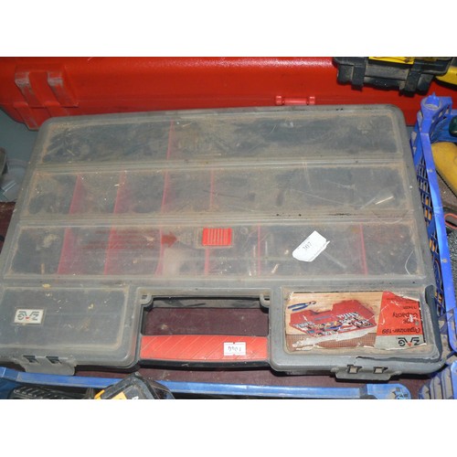 307 - COMPARTMENT STORAGE TRAY OF VARIOUS DRILL BITS ETC