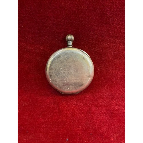 3 - Antique Mappin & Webb silver cased pocket watch. Swiss made movement (WORKING) with white dial and r... 