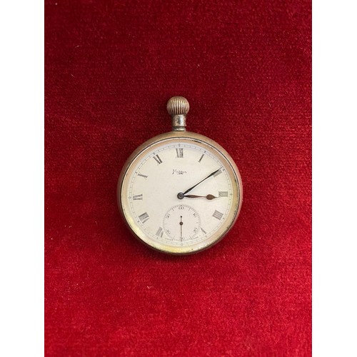 3 - Antique Mappin & Webb silver cased pocket watch. Swiss made movement (WORKING) with white dial and r... 